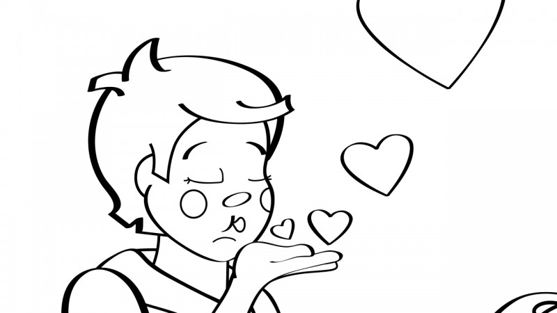 Image for Georgie Porgie – Coloring Page