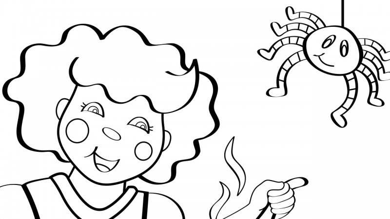 Image for Little Miss Muffet – Coloring Page