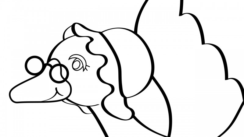 Image for Old Mother Goose – Coloring Page