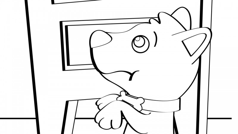 Image for Old Mother Hubbard – Coloring Page