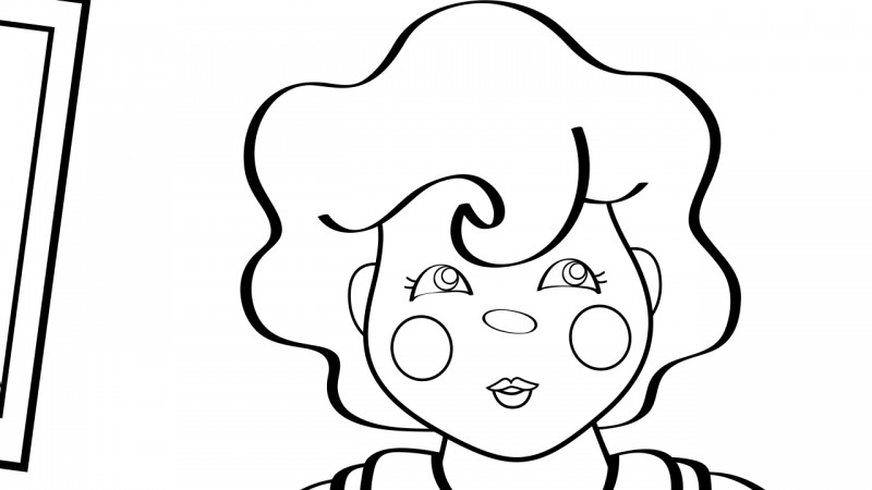 Image for There Was a Little Girl – Coloring Page
