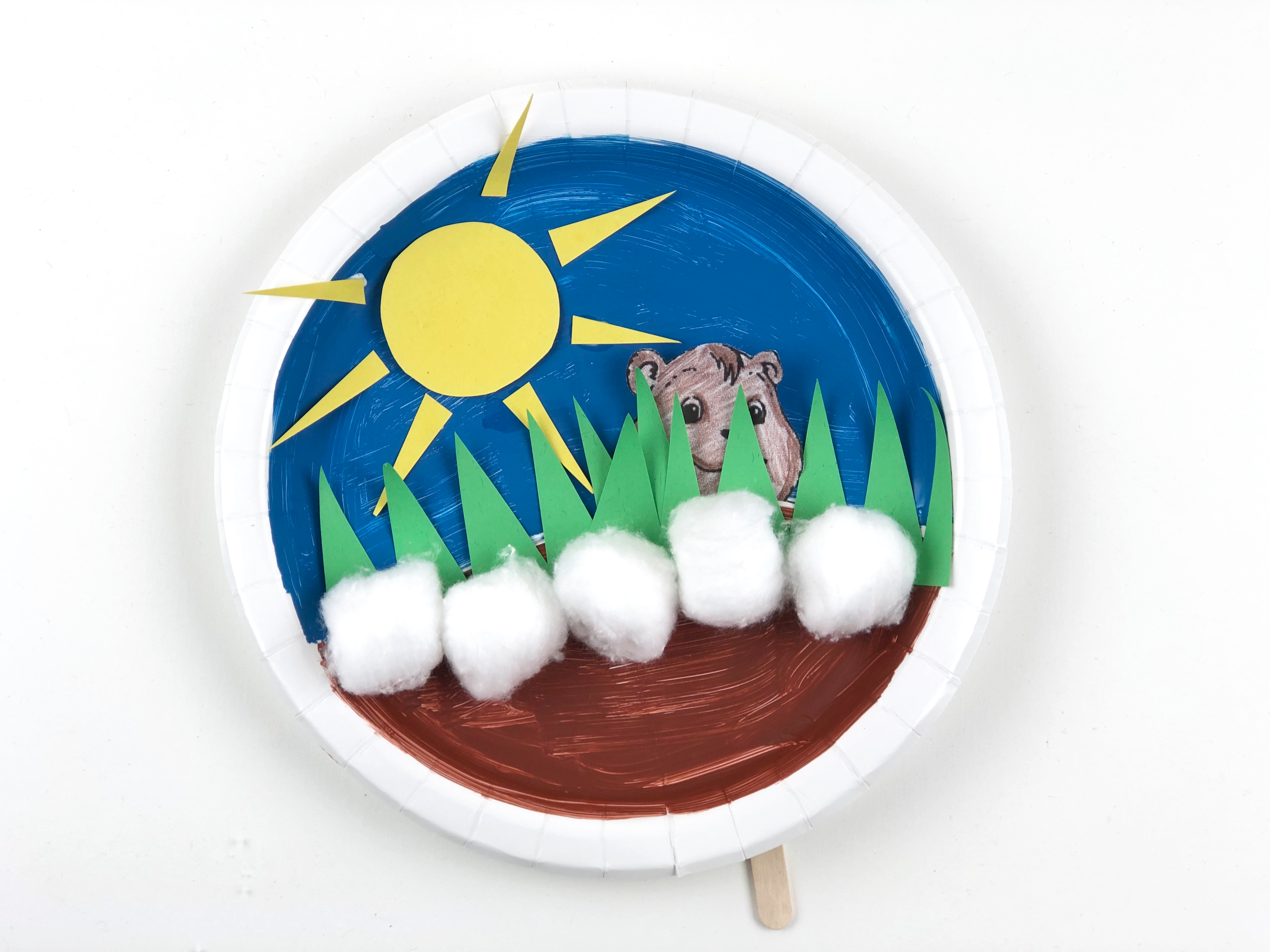 Groundhog Day Paper Plate Craft final